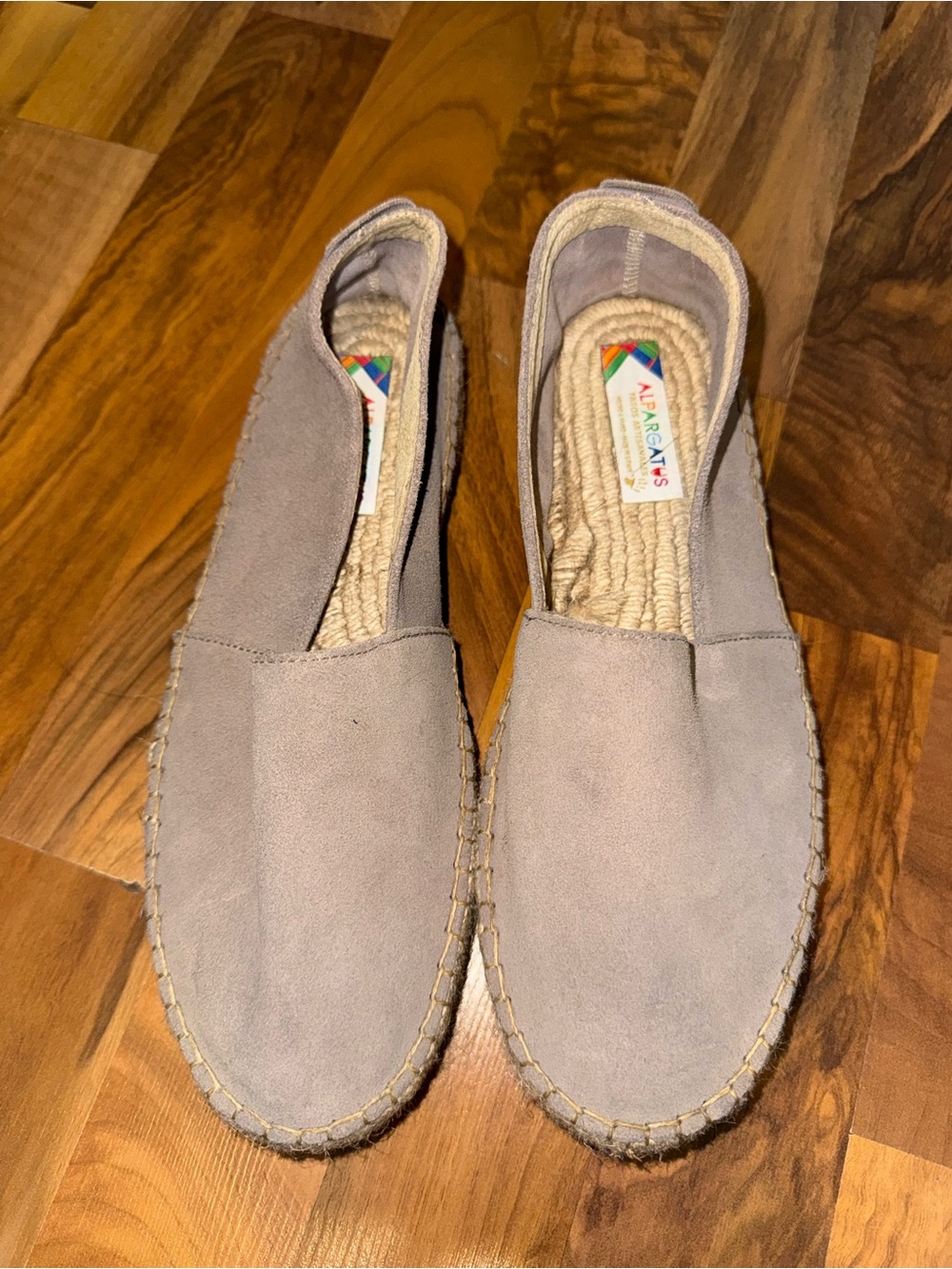 Taupe Suede Espadrille Flats - Women